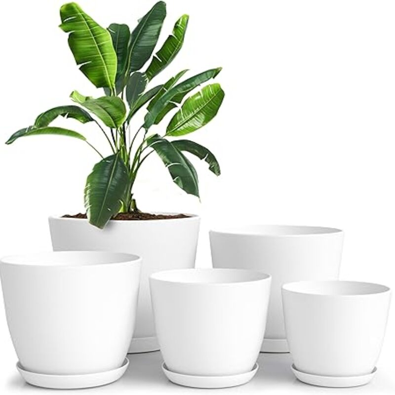 Utopia Home Plant Pots Indoor with Drainage Holes – Set of 5