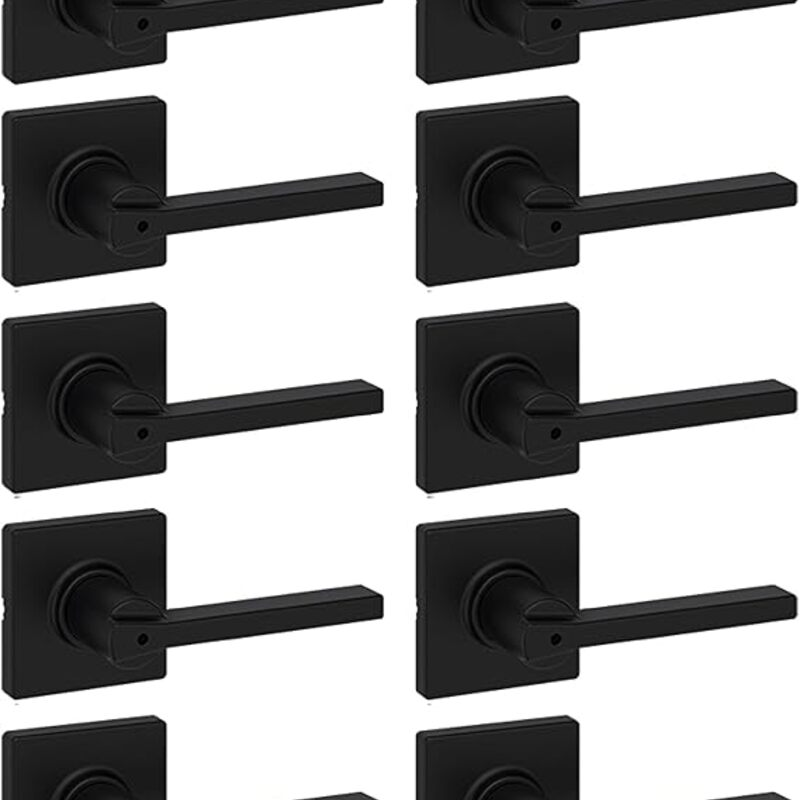 Kwikset Casey Interior Privacy Door Handle with Lock 10