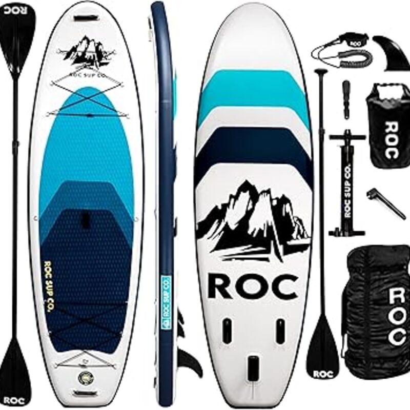 Roc Inflatable Stand Up Paddle Board 10' 6" with Premium SUP