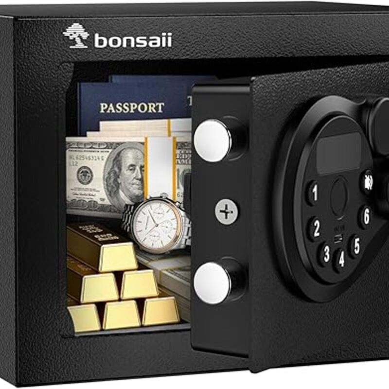 Bonsaii Safe Box with Electronic Keypad, Steel Security Lock