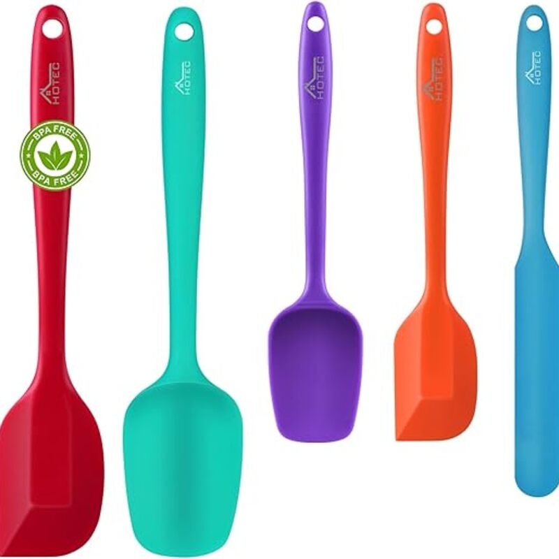 HOTEC Heat Resistant 600℉ Food Grade Silicone Rubber Spatula