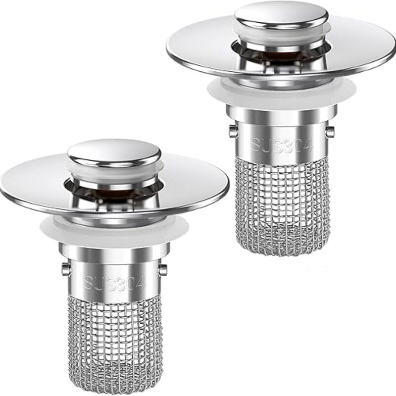 Sink Stopper Hair Catcher,(2PCS) Pop-up Sink Drain