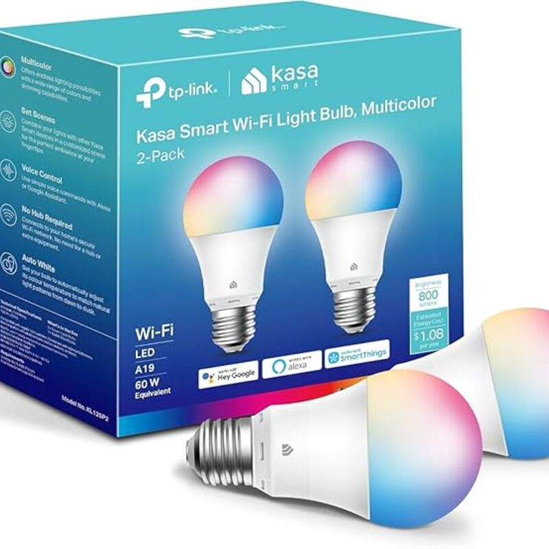 Kasa Smart Light Bulbs, Full Color Changing Dimmable Smart