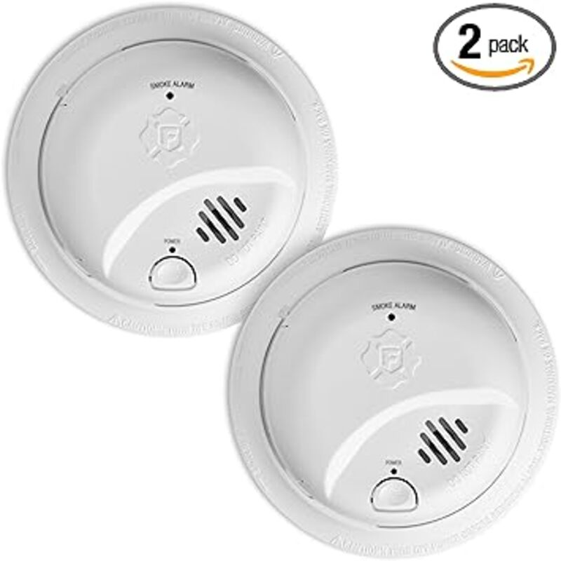 First Alert SMI100, Battery-Operated Smoke Alarm, 2-Pack