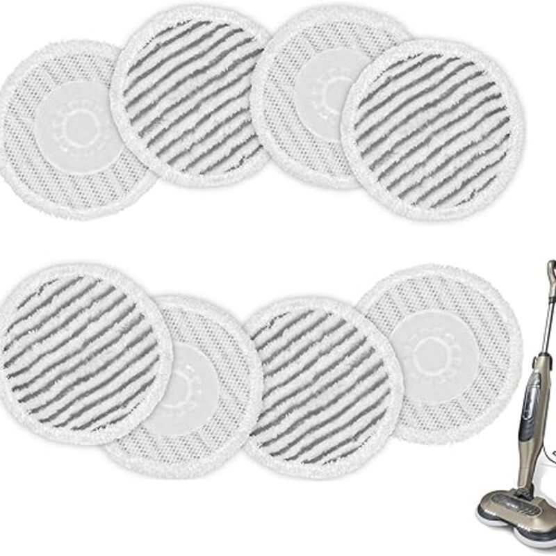 AIR U+ 8 Pack Replacement Steam Mop Pads for Shark S8201