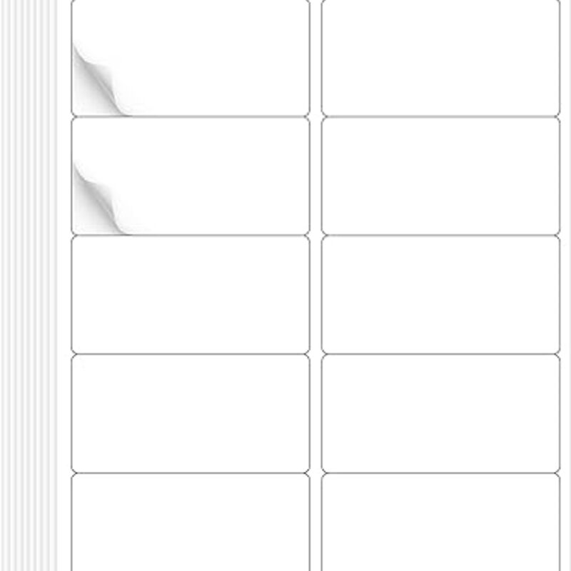 L LIKED 2" x 4" Label Stickers, Printable White 10 per