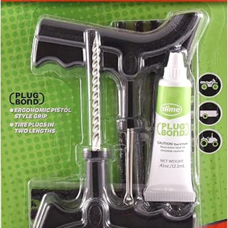 Slime 2040-A Tire Repair Plug Kit, Deluxe, Contains Strings,