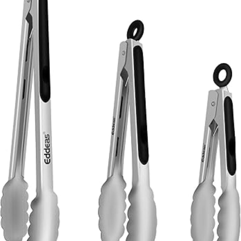 Tongs For Cooking - Heat Resistant 600 Degrees Stainless