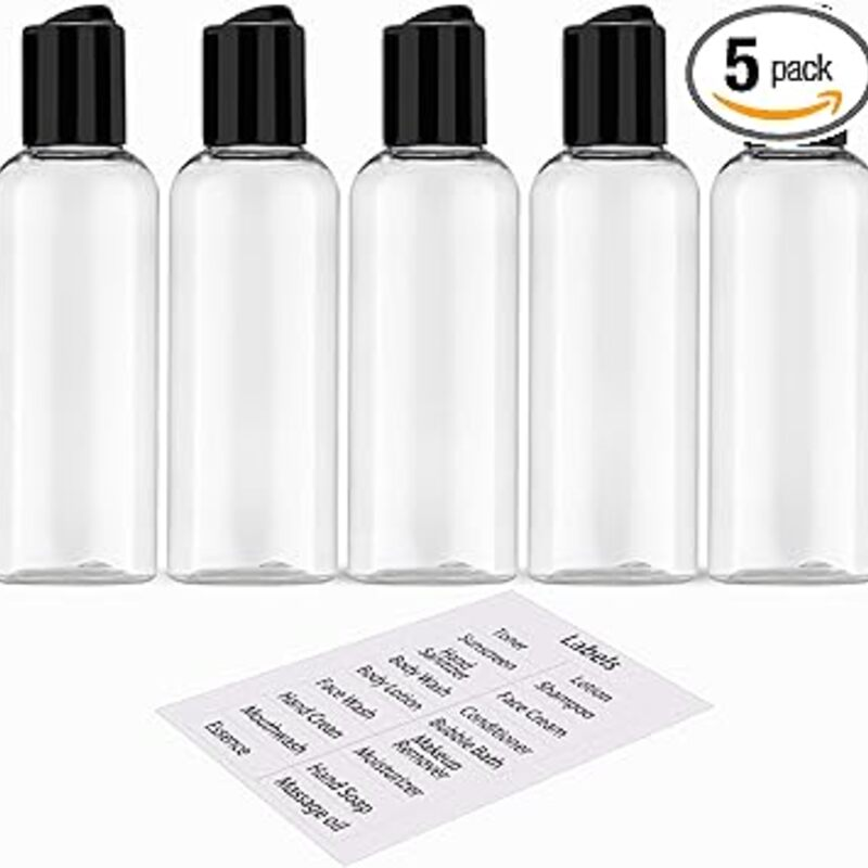 DNSEN 5 Pack 3.4 oz Travel Bottles for Toiletries TSA