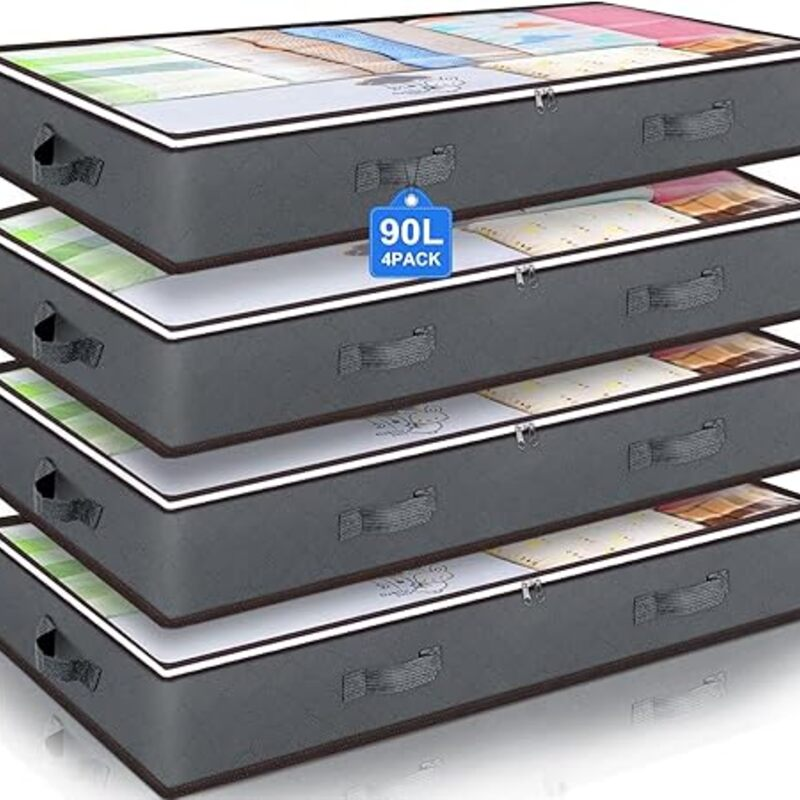 Budding Joy 90L Under Bed Storage Containers, Closet