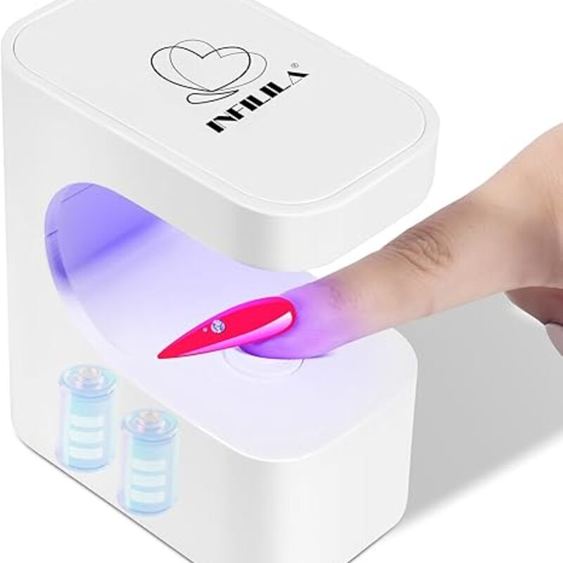 NXJ INFILILA Mini UV Nail Lamp, Cordless Portable LED