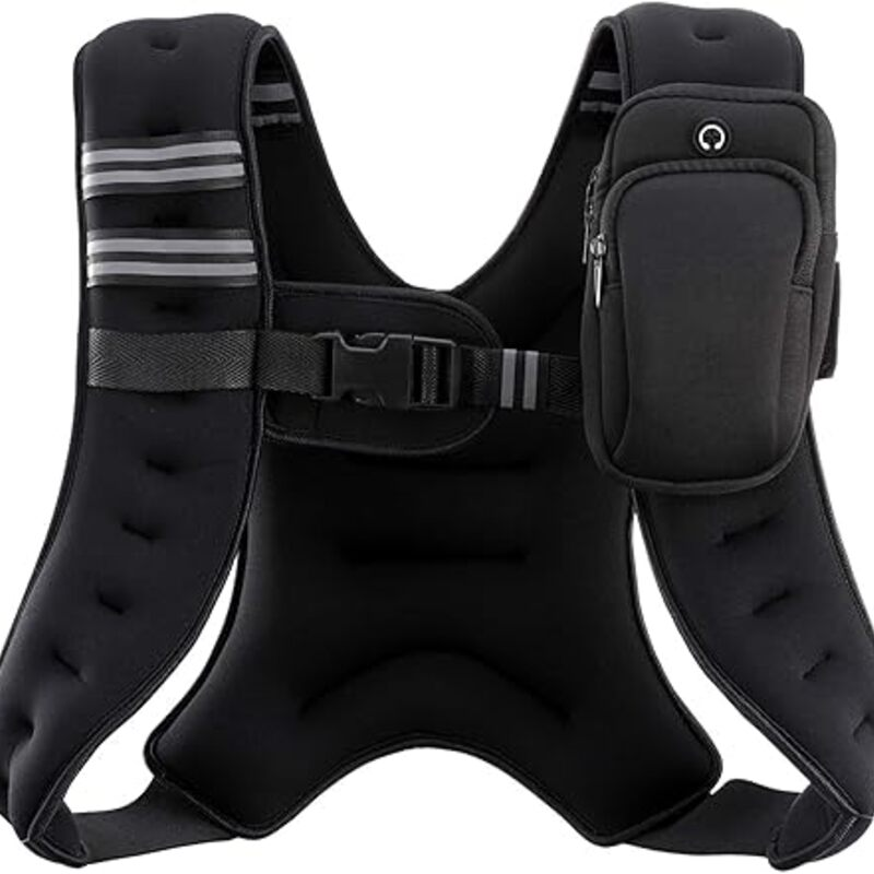 ZELUS Weighted Vest, 6lb/8lb/12lb/16lb/20lb/25lb/30lb Weight