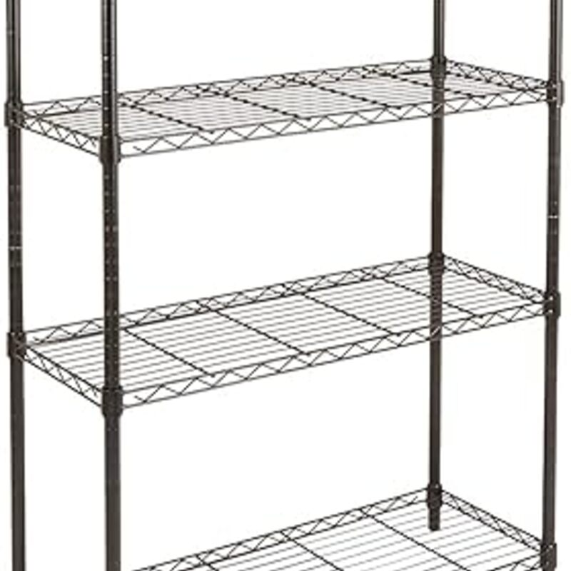 Amazon Basics 4-Shelf Steel Wire Rack, 36" L x 14" W x 54"