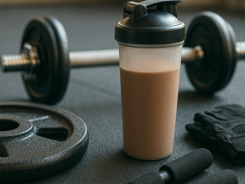 Gym Bag Essentials: Shaker, Bottle, Bands, Towel