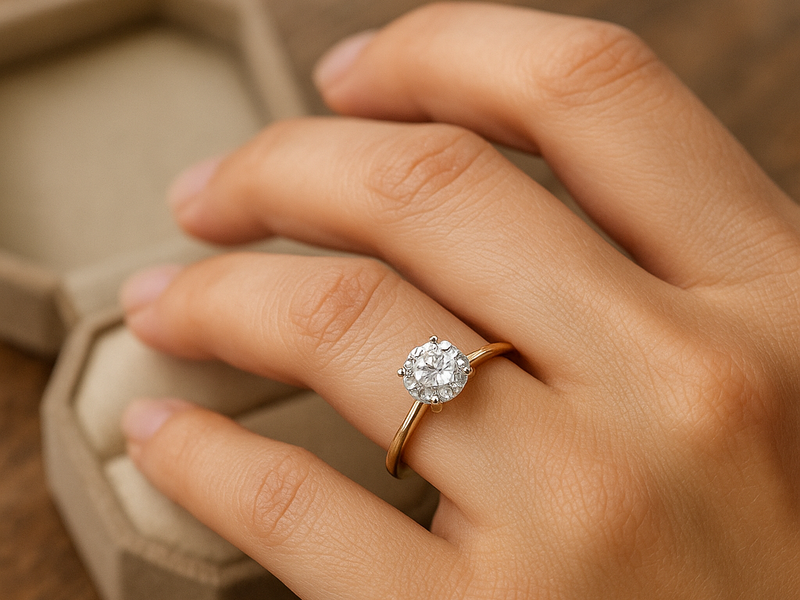 Pierścionek z brylantem