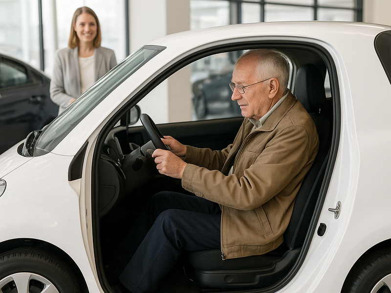 Helt Ny Liten Elbil För Seniorer